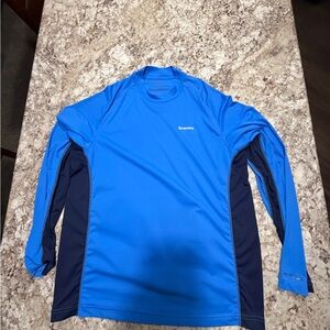 Simms Men's Two-Tone Blue Rash Guard